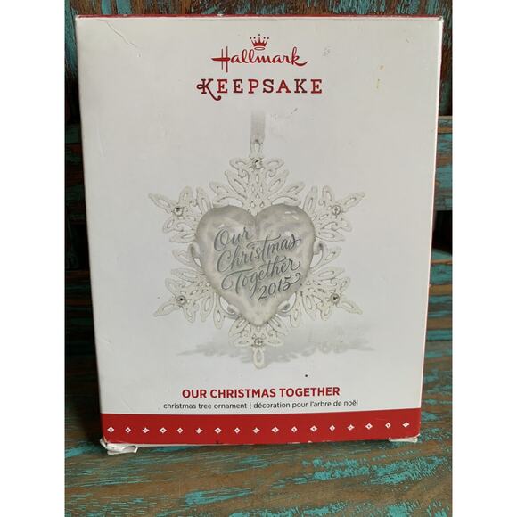 Hallmark Ornament Our Christmas Together 2015 Snowflake Glass Metal Sparkly Gift - Picture 6 of 11